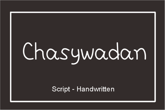 Chasywadan: The Perfect Handwritten Font for Crafters