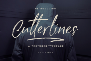 Cutterlines: A Textured Brush Font for Editorial Warmth