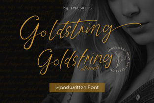 Goldstring: A Script Handwritten Typeface for Editorial Design